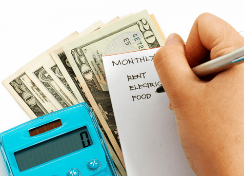 list out financial expenses with a calculator